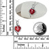 Sterling Silver with Red Heart-Shaped Crystal Grandma Necklace