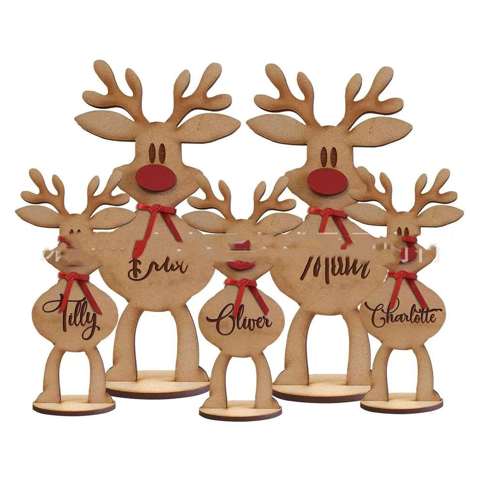 Elk Reindeer Family Christmas Ornament Decoration - Minihomy