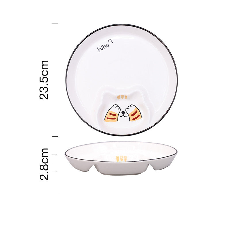 Home Creative Cartoon Cute Ceramic Plate - Minihomy