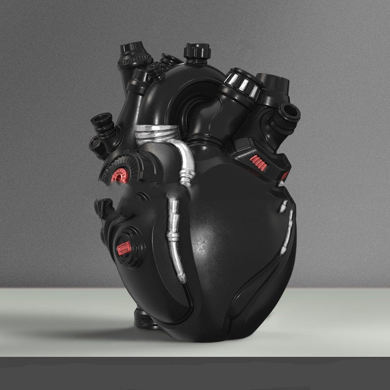 Cyber Punk Simulation Heart Vase Ornament Creative Technology Halloween Home Decor