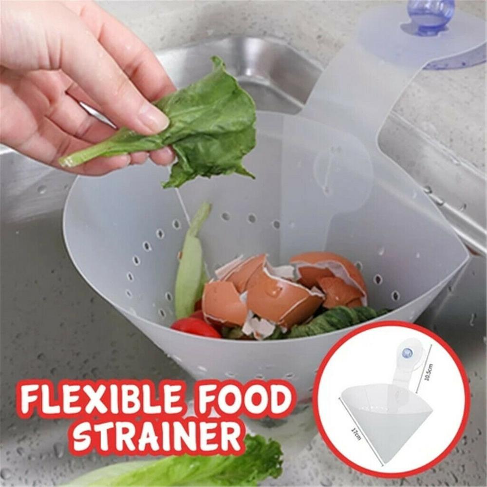 Self-standing drain sink leftovers soup strainer sink