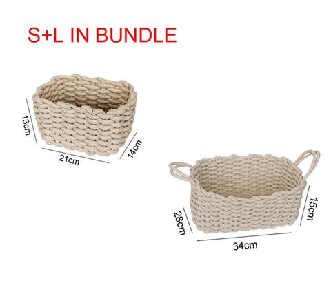 Nordic Wind Hand-woven Thick Cotton Rope Storage Basket