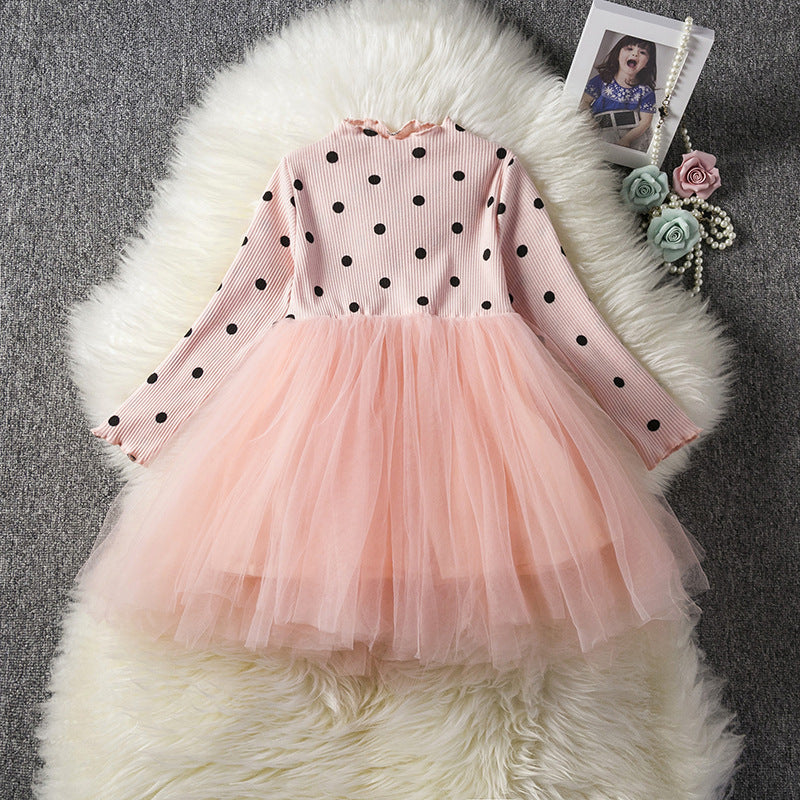 Baby Girls Spring Winter Long Sleeve Tutu Lace Dresses