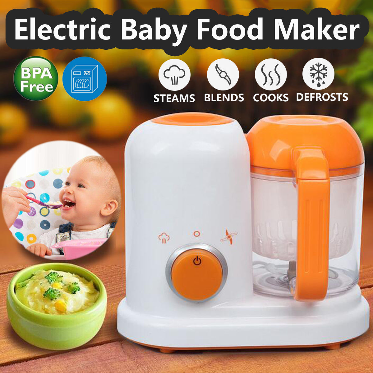 Multi-function Baby Food Processor Smart Infant Milk Warm Baby Food Cooking Blenders