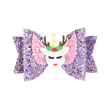 Bright Glitter Kids Fairy Bow Princess Hairgrips