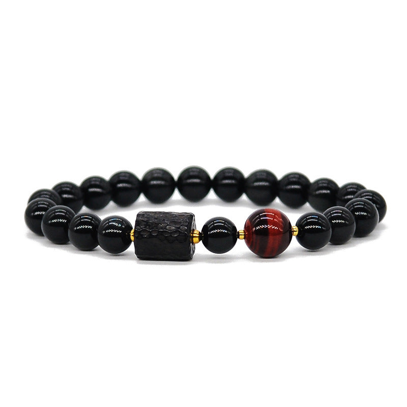 Obsidian bracelet for men - Minihomy