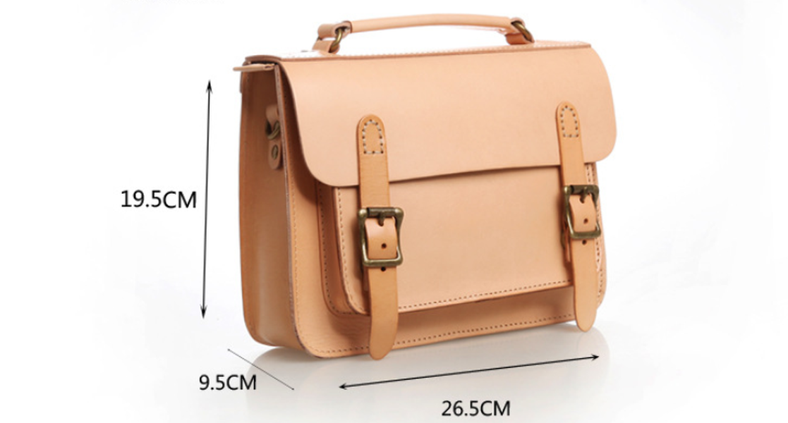 Hand Made Leather Bag Hand-Held Crossbeam Leather Bag - Minihomy