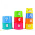 9Pcs/set Excellent Baby Children Kids Educational Toy building block Figures Letters Folding Cup Pagoda Gift