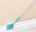 Lazy person retractable fiber cleaning rod cleaning brush door frame baseboard mop. - Minihomy