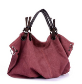 Cloth One Shoulder Lady Cross Strap Dumpling Large Capacity Canvas Bag - Minihomy