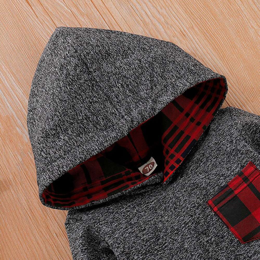 Baby Long Sleeve Plaid Sweater Set - Minihomy