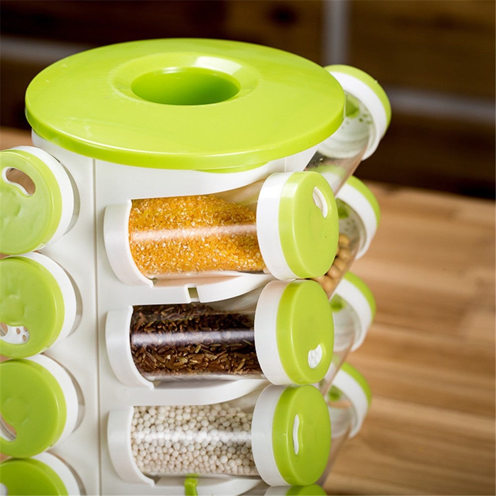 Kitchen Multifunction Rotating Seasoning Bottle Holder - Minihomy