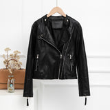 Women's leather short jacket