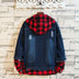 Autumn Men's Denim Jacket Patchwork Chaqueta Hombre Female Hooded Streetwear - Minihomy