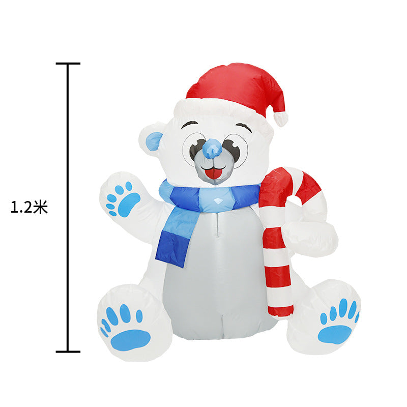 Inflatable Christmas Bear Gift Pack Inflatable Decoration - Minihomy