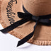 Beach embroidered letters raw edge sun hat - Minihomy