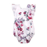 Floral Romper Girls Baby White Floral Baby Lace Embroidered One Piece