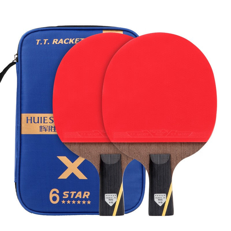 Double-sided anti-adhesive six-star table tennis racket