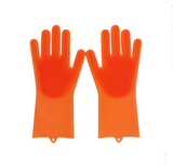 Silicone Heat-resistant Cleaning Brush Scrubbing Gloves - Minihomy