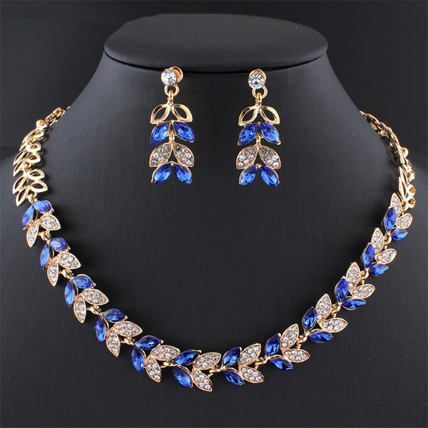 Alloy Printing Water Wave Chain Metal Blue - Minihomy