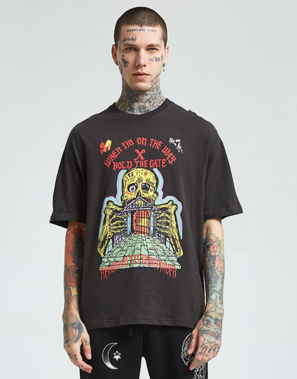 Men's  Frayed printed short sleeve - Minihomy