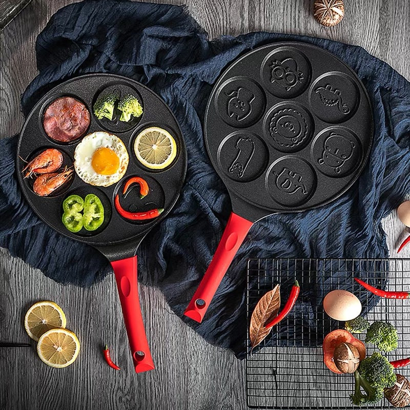 Aluminum Alloy Frying Pan Non-stick  Seven-hole Breakfast pan - Minihomy