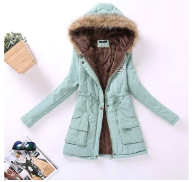 Thick Winter Jacket Women Large Size Long Section Hooded parka outerwear warm coat