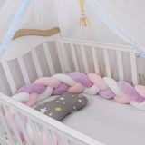 Baby Bumper Bed Braid Knot Pillow Cushion Bumper for Infant - Minihomy