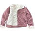 Corduroy lambskin padded jacket long - Minihomy