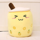 Cute Fruit Drink Plush Stuffed Soft Strawberry Milk Boba Tea Plush