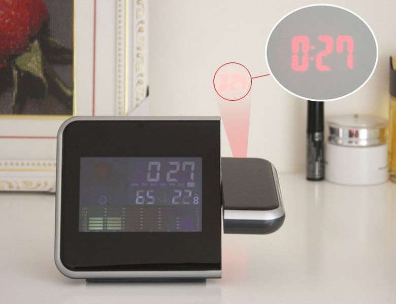 Creative Attention Projection Digital Weather LCD Snooze Clock: Your Ultimate Time Companion - Minihomy