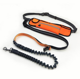 Hands-Free Dog Running Leash with Waist Pocket Adjustable Belt Shock Absorbing Bungee - Minihomy