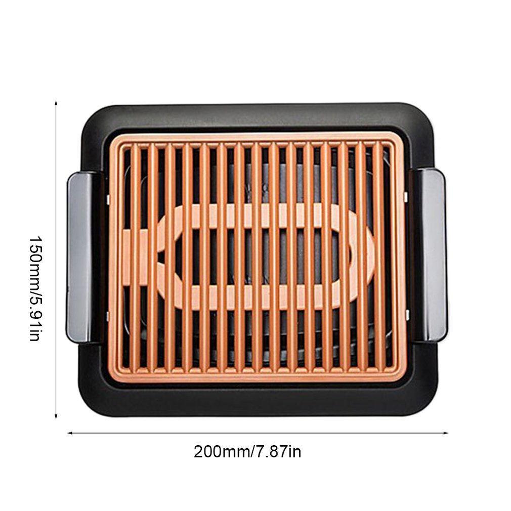 Non-stick Durable Electrothermal Barbecue Plate Fast BBQ Smokeless Grill with Temperature