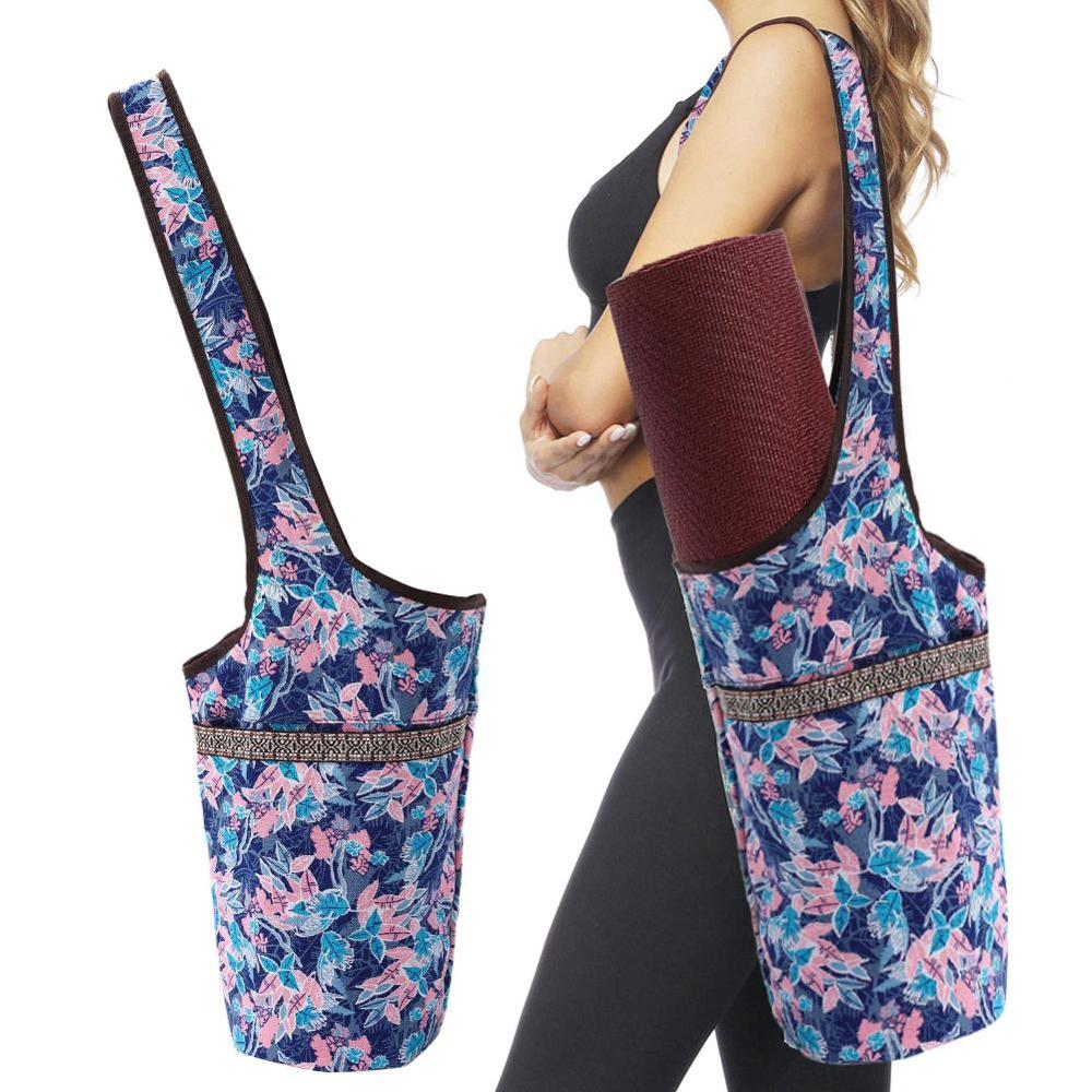 Bag Wear Resistant Foldable Reusable Casual Canvas Yoga Bag