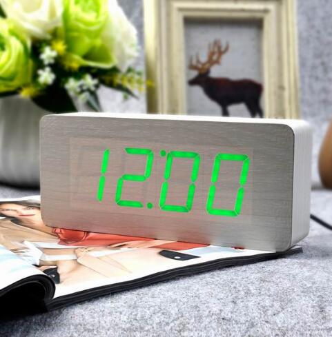 Wooden alarm clock