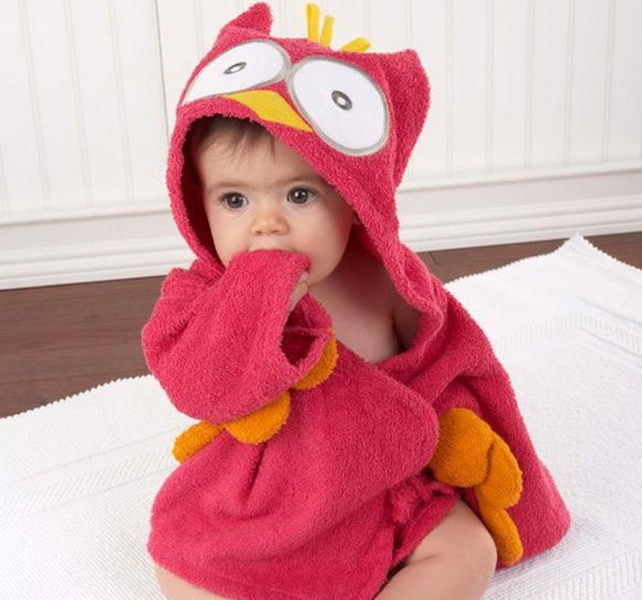 Cartoon Cute Animal Modeling Baby Bath Towels Baby Bathrobes Cotton Children's Bathrobes Baby Hooded - Minihomy