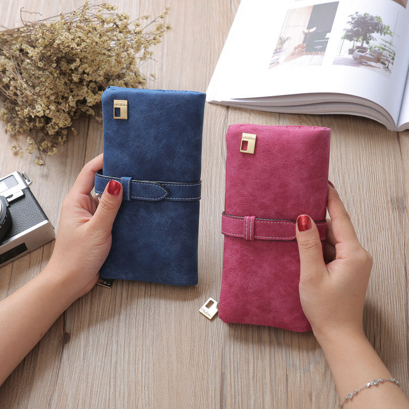 Leather Zipper Long Women Wallet