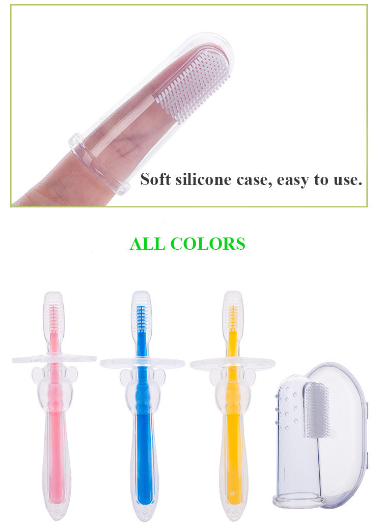 Silicone Baby Toothbrush Kids Teether Training Tool Clear Massager