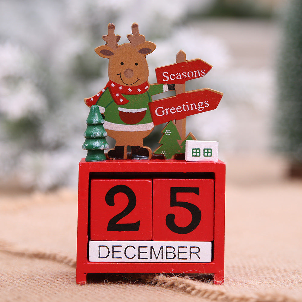 Christmas wooden calendar decorations - Minihomy