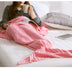 Mermaid Tail Blanket Knitted Crochet for Adult Childern Super Soft Sleeping Blankets