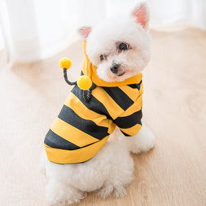 Cute Bee Sweater Puppy Dog Cat Clothes - Minihomy