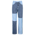 Contrasting Stitching High-rise Straight-leg Jeans Women - Minihomy