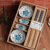 Japanese Ceramic Plate Chopsticks Tableware Set