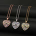 Colorful Mom Cubic Zirconia Heart Necklace Pendant Decoration - Minihomy