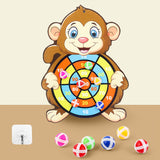 Children's Sticky Ball Dart Board Cartoon Fun Dart Board Plus Velvet A Variety Of Creative Cartoon - Minihomy