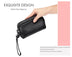 The First Layer Cowhide Women's Clutch Three-Layer Zipper Wrist Bag Leather Mobile Phone Bag Women's Long Wallet