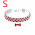 Three-row Elastic Pet Pendant Rhinestone Collar