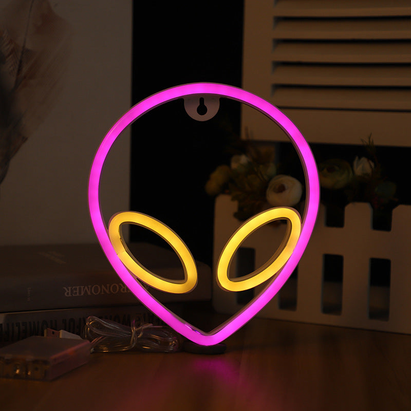 LED Alien Neon Wall Hanging Modeling Lamp - Minihomy