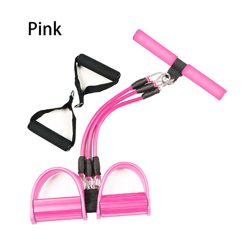 Pedal Tension Device Three Tube Removable Foot Stretch Rope Leg Crunches Tension Rope - Minihomy