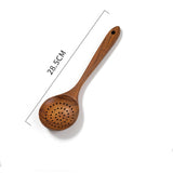 Teak Unlacquered Solid Wood Spatula Non-Stick Wok Stir-Fry Spatula